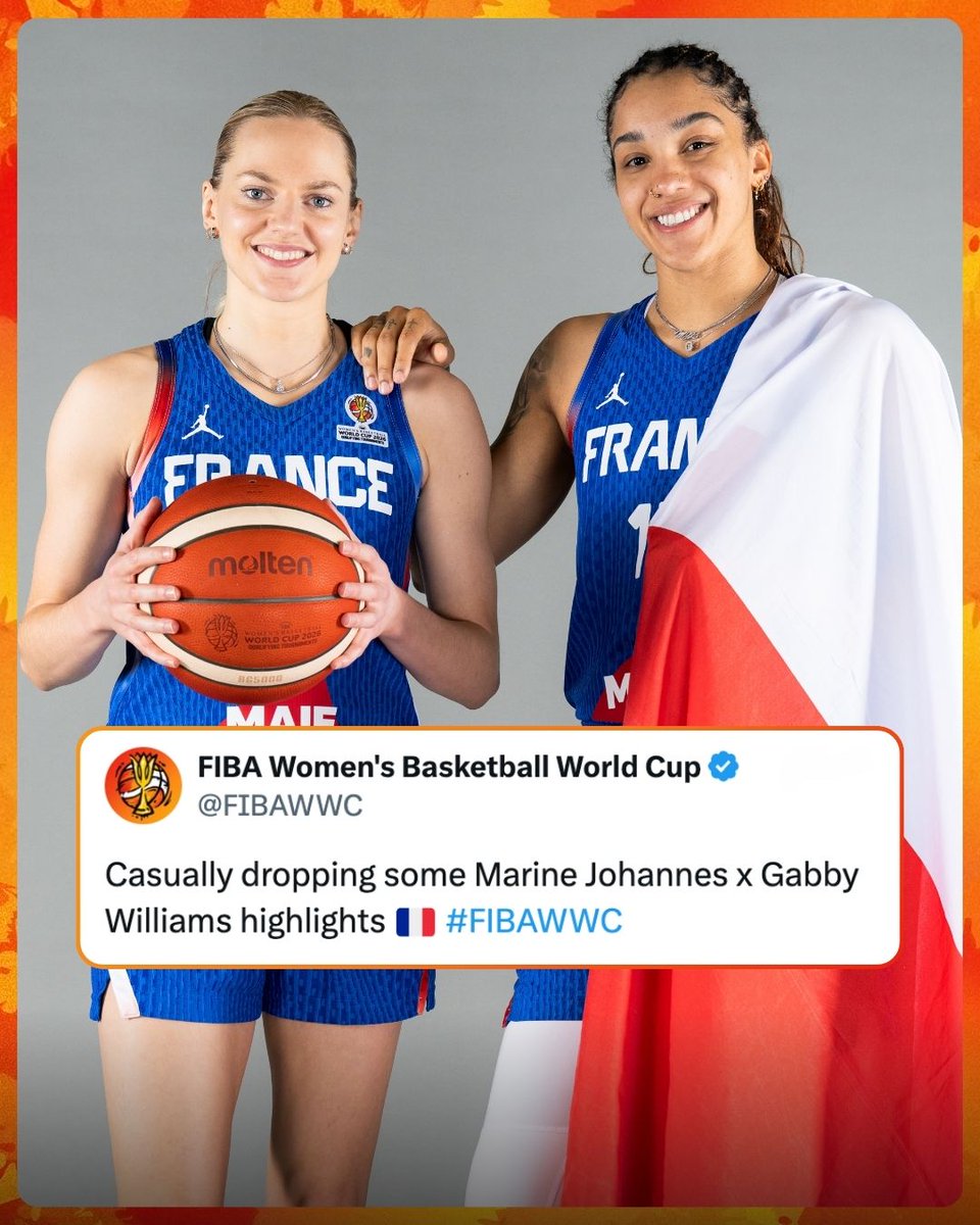 Casually dropping some Marine Johannes x Gabby Williams highlights 🇫🇷 #FIBAWWC
