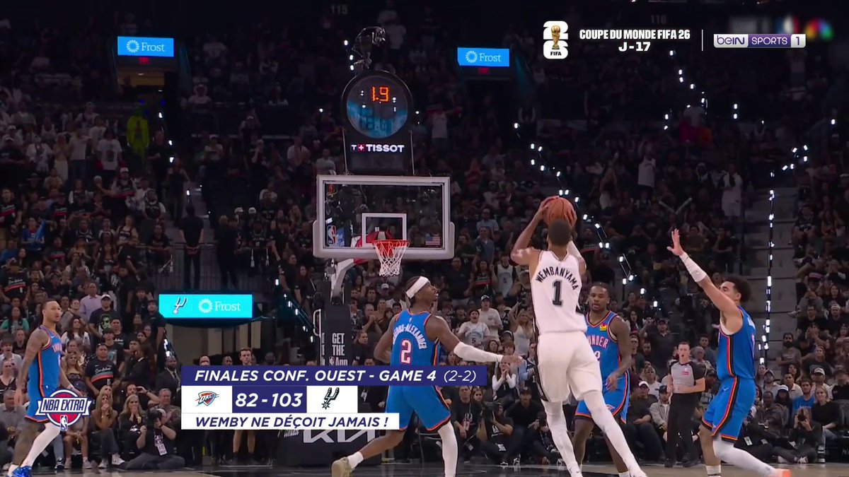 🏀 #NBAExtra 🚨 Wembanyama tire du logo, au buzzer ! Et ça passe !