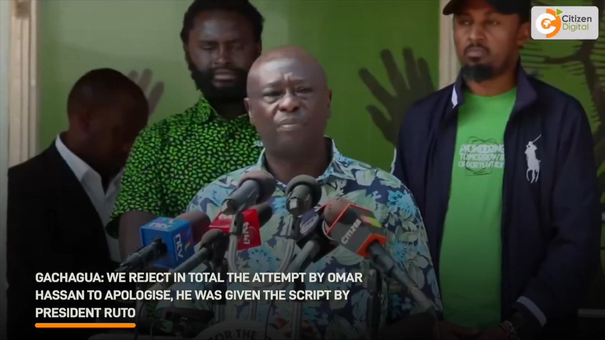 Gachagua: We reject in total the attempt by Omar Hassan to apologise, he was given the script by President Ruto