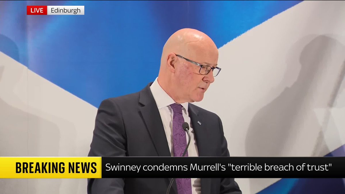 'How can the public have faith in your party?' - Shingi Mararike Scotland's FM: 'I came into the leadership of the SNP to rebuild it. I have done that internally and externally.' Swinney answers questions from Sky News, following former SNP chief Peter Murrell's guilty plea