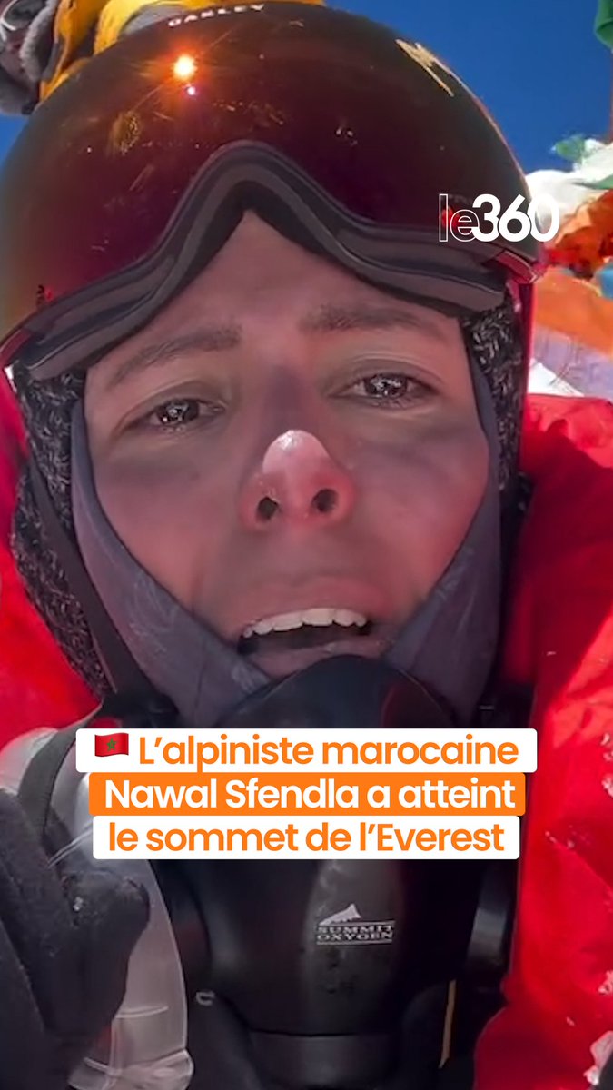🏔️ L’alpiniste Nawal Sfendla 🇲🇦 a atteint le sommet de l’Everest, devenant ainsi la première Marocaine à réussir le défi Everest-Lhotse au cours d'une même expédition.