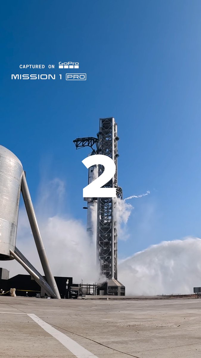 Front row seats for the world's largest + most powerful rocket launch—Starship V3 🚀 Captured in 8K60 on #GoProMISSION1 Pro by Launch Heaven Fun Fact: This 408-foot-tall (124m) rocket delivers over 18 million pounds of thrust. That's equivalent to the thrust of 31 Boeing 747s jumbo jets at full power, combined 🤯 SpaceX #GoPro #Science #Starship #Rocket