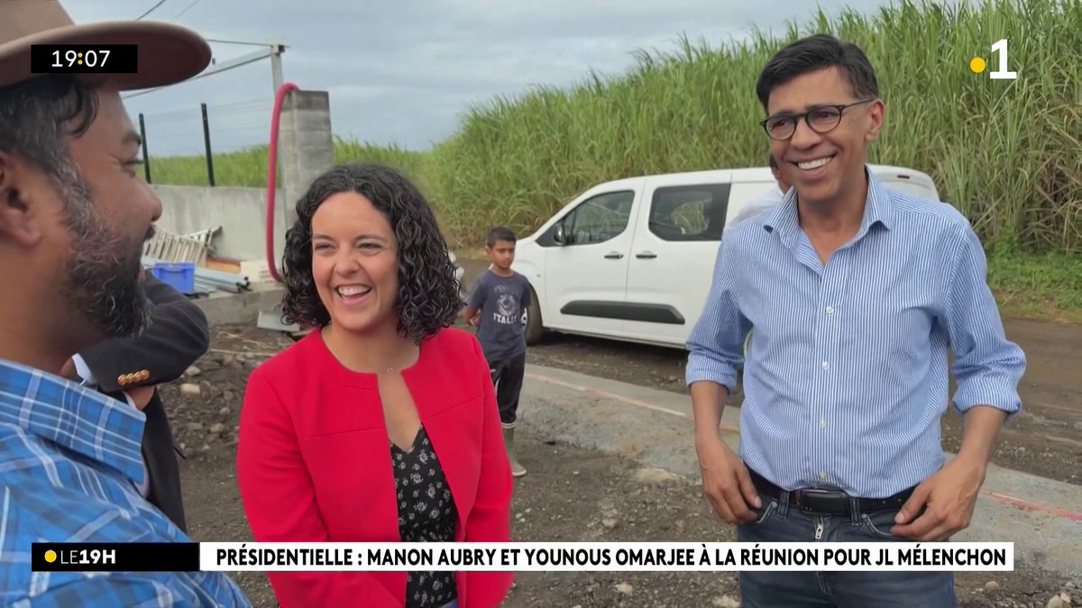 Visite de terrain pour Manon Aubry, figure de LFI à La Réunion pour lancer la campagne présidentielle de Jean-Luc Mélenchon.