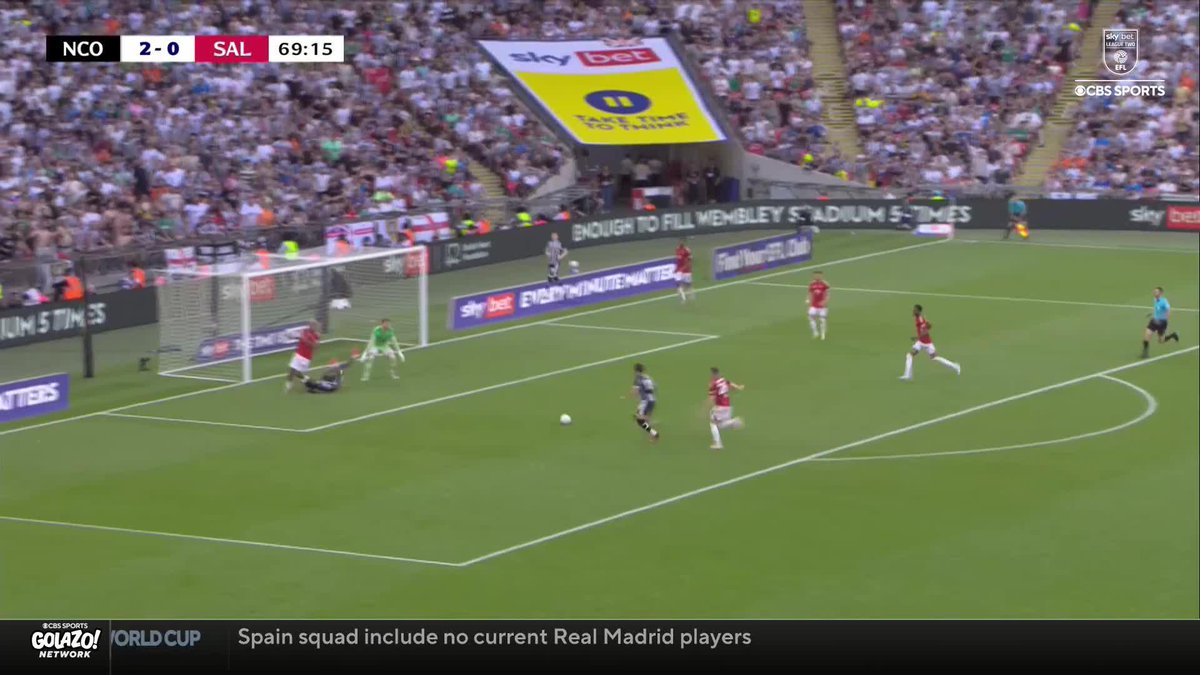 Notts County go 3-0 up through Jodi Jones and are on the brink of promotion to League One ⬆️ Watch Notts County vs. Salford City in the League Two playoff final live on Paramount+ 📺