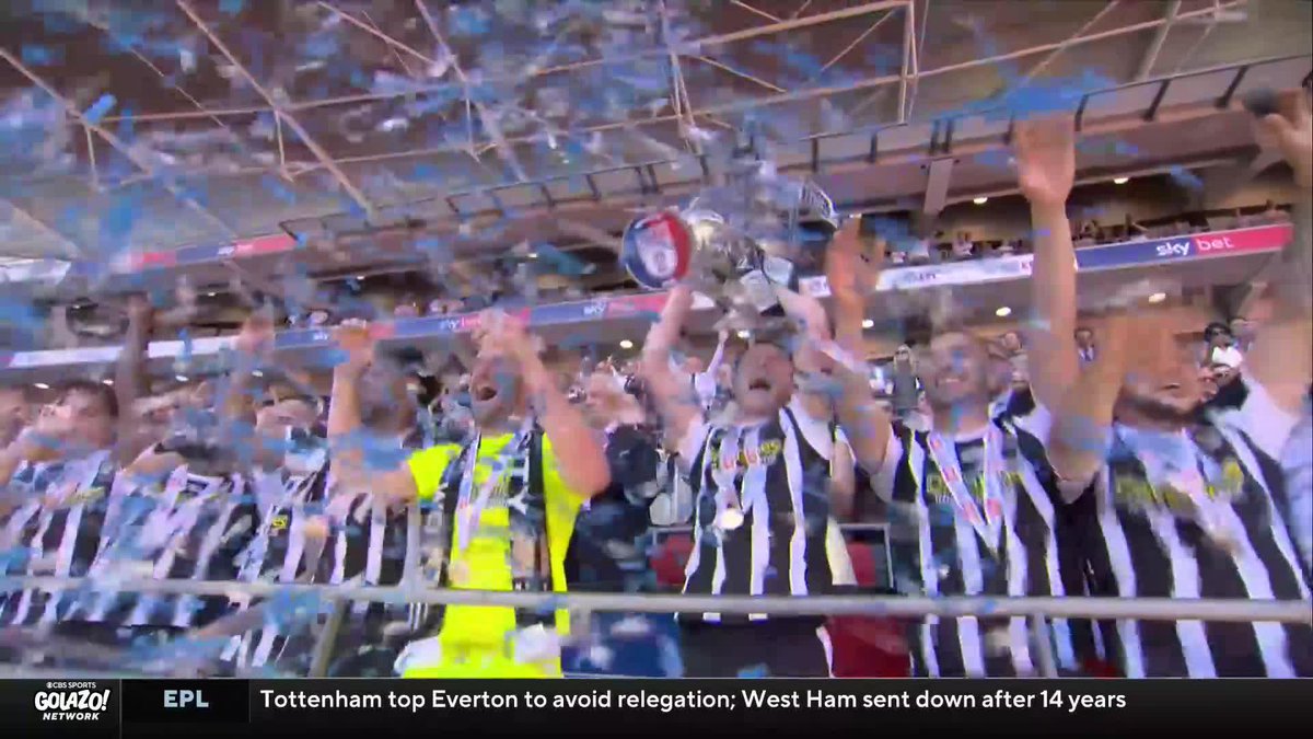 "Another chapter is written in the proud history of Notts County Football Club." Notts County are promoted to League One 🏆