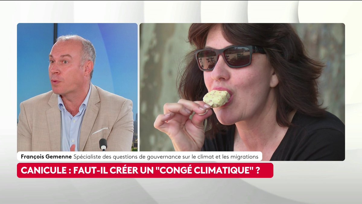 🔴 🗣️ "Ces températures que nous qualifions encore d'exceptionnelles, c'est la nouvelle norme, et il va falloir adapter structurellement le monde de l'entreprise", selon François Gemenne, spécialiste des questions de gouvernance sur le climat. #ToutEstPolitique #Canal16