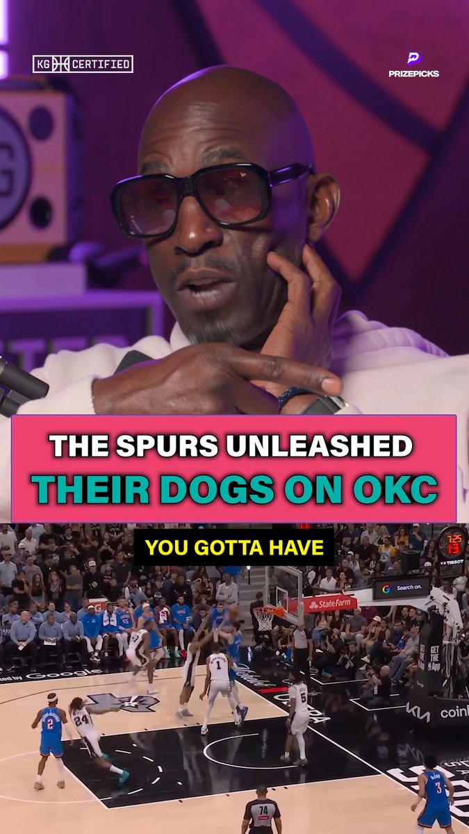 The Spurs got KG thinking about that one pitbull in the hood that you either respected or got chewed up by... ...and OKC might have turned down the wrong street 🐕😤 Catch TICKET &amp; THE TRUTH, available on our YouTube.