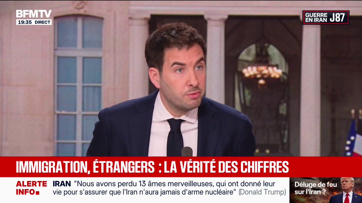 Immigration: ce que disent les chiffres: - 6 millions d’étrangers vivent en France (8,8% de la population) - C’est 1,5 million de plus qu’à l’arrivée d’Emmanuel Macron au pouvoir - Le regroupement familial représente 5% des premiers titres de séjour.