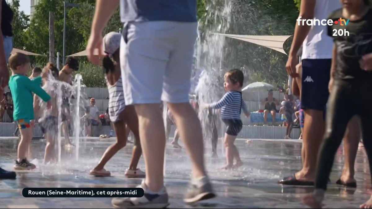 🔴 ☀️ Chaleur : du jamais-vu depuis 1930. 37 °C à Hossegor, 33 °C à Poitiers. Plus de 300 records ont été battus. La vigilance orange canicule est déclenchée dans 8 départements de l'ouest à partir de ce soir minuit. #JT20h