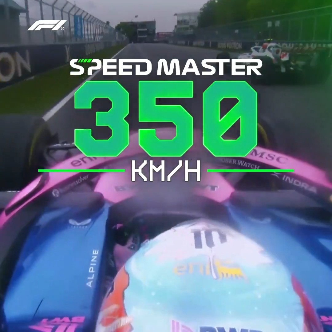 A double tow for Pierre! 😎 The aramco Speed Master in Canada is Alpine's Pierre Gasly at 350KM/H 💨 #F1 #CanadianGP