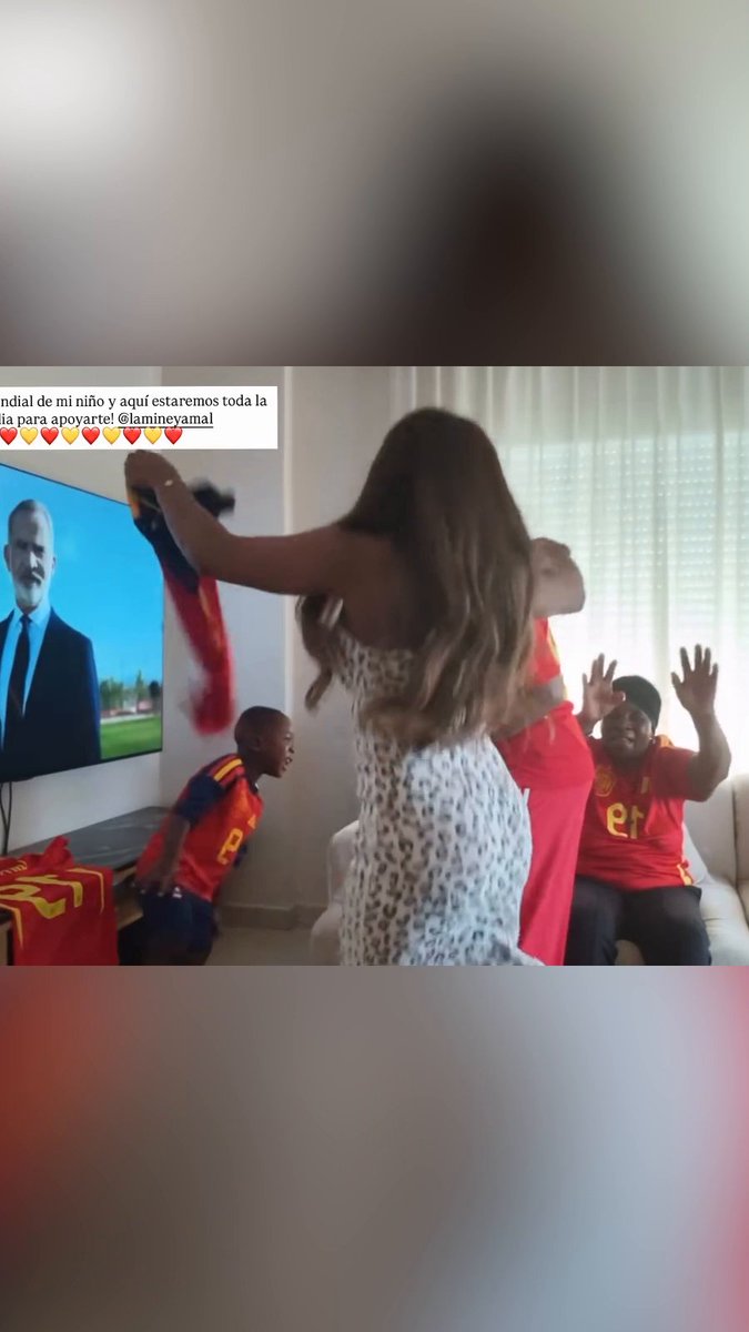 Lamine Yamal's family reacting to his first-ever World Cup call-up 🤩🇪🇸 (via sheila_ebana/Instagram)