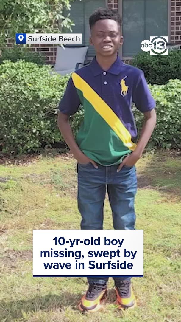 Heartbreaking: A recovery search underway for 10-yr-old child who was swept away by a wave at Surfside Beach, police say. He was on a trip with members of his youth football team from Richmond, TX..