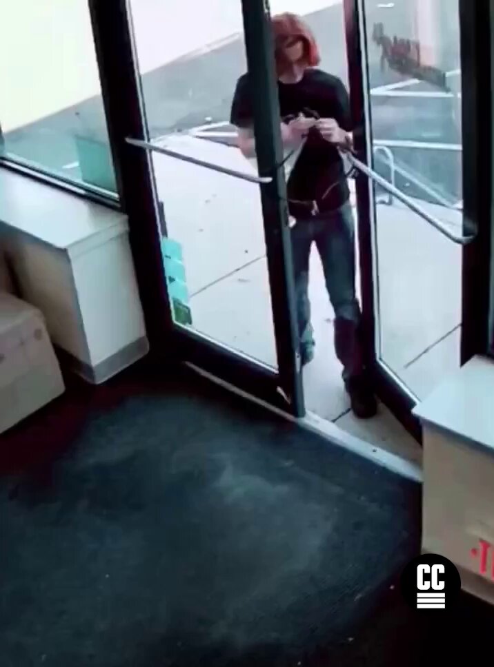 This guy keeps locking the only door to an 'escape room' business. The paper was clues to the combination of the lock he used