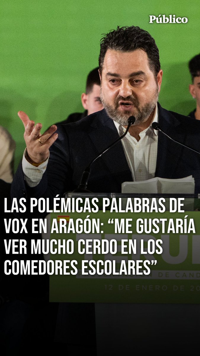 Vamos a poner mucho cerdo en los comedores escolares para joder a los musulmanes. ¿Qué es eso del colesterol? Eso no existe jajaja. Es alucinante lo que estamos atrasando como sociedad en tiempo record.