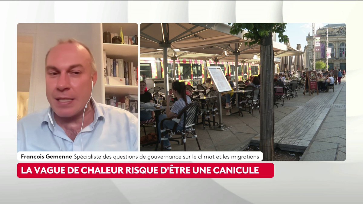 🔴 🗣️ Climat : "Si vous [m'invitez] encore sur vos plateaux pendant les décennies à venir, chaque année, je vous annoncerai que de nouveaux records ont été battu", assure François Gemenne, spécialiste des questions de gouvernance sur le climat. Loïc de La Mornais #SurLeTerrain #Canal16