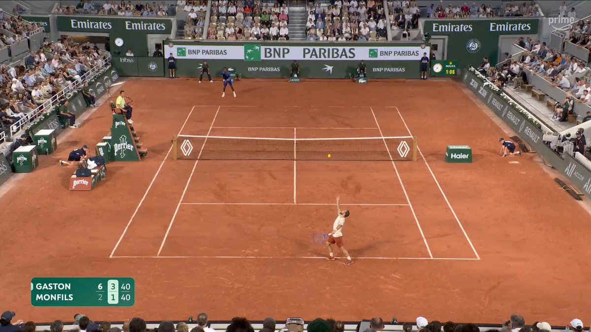 🚀 LE MISSILE DE GAËL MONFILS QUI RÉVEILLE LE CHATRIER ! Le coup droit du Français flashé à 150KM/H 😱😱 #RolandGarros
