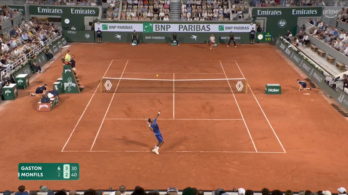 🥵 LE DOUBLE TWEENER ENTRE MONFILS ET GASTON ! Les deux Tricolores mettent le FEU sur le court Philippe Chatrier 🔥 #RolandGarros