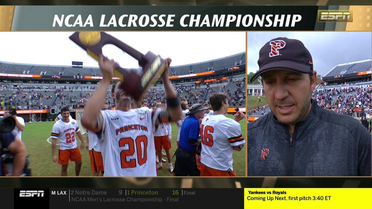 THE ROAR HAS RETURNED 🐅 Coach Matt Madalon led Princeton to its seventh national championship in men's lacrosse, and its first since 2001 🏆