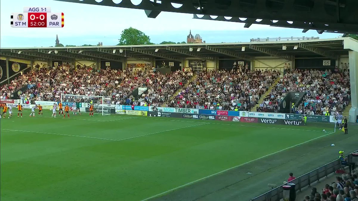 😮 Off the line! Tony Watt with some good defending to keep the score level between Partick Thistle and St Mirren ⤵️