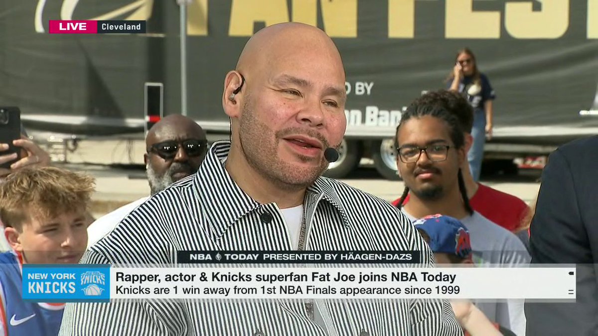 "That's why I came to Cleveland, so we can be done tonight. ... I want to get this over with." Knicks superfan FAT JOE is predicting a sweep 🧹