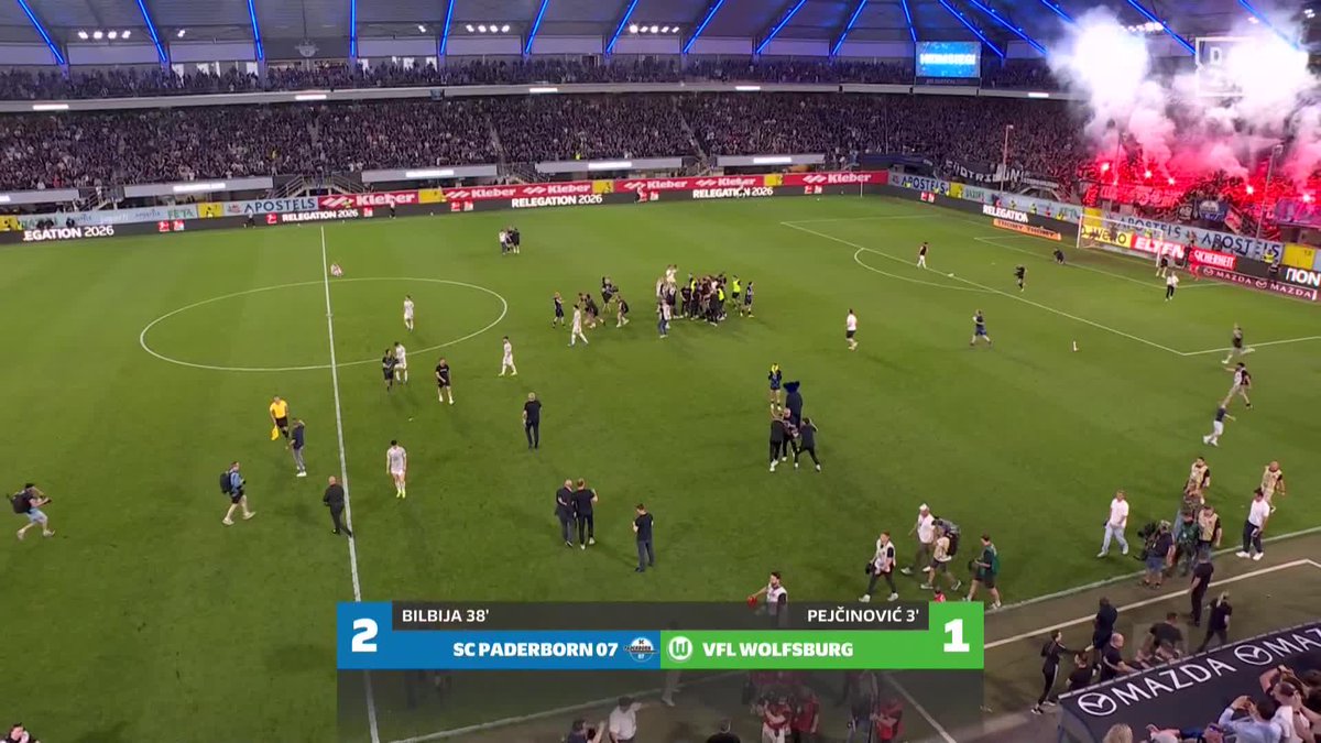 VER PARA CREER 😮 EL WOFSBURGO DESCIENDE A BUNDESLIGA 2 El Paderborn da la campana y asciende a la máxima categoría del fútbol alemán 💥 #BundesligaenDAZN 🇩🇪