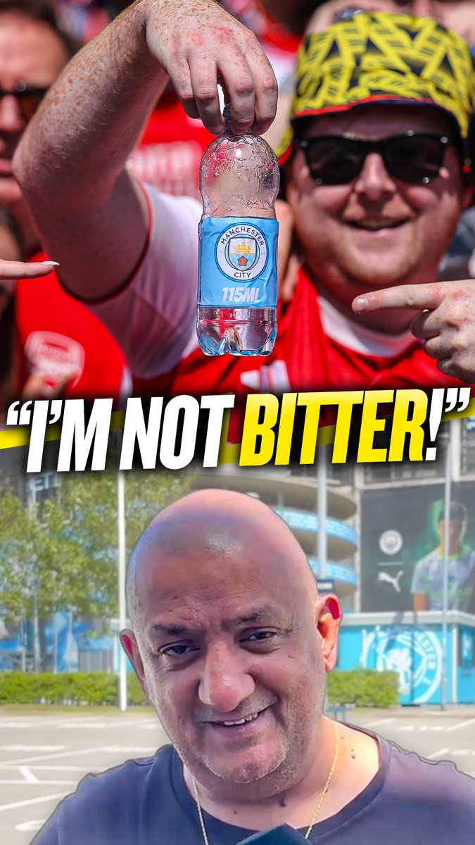 🏆 "Enjoy it!" 🍼 "I'm not bitter about it!" Viral Man City fan sends a message to Arsenal fans ahead of the Champions League final!