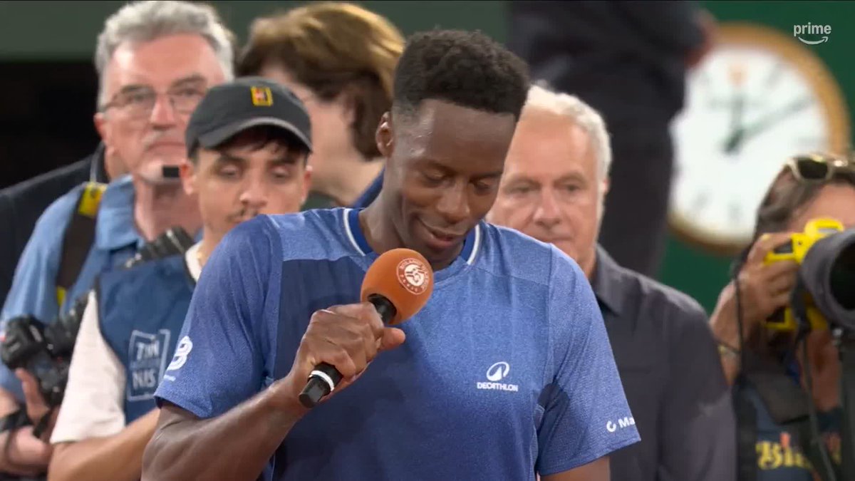 🥺 Foutue poussière dans l'oeil... La magnifique déclaration de Gaël Monfils pour sa femme, Elina Svitolina ❤️ #RolandGarros