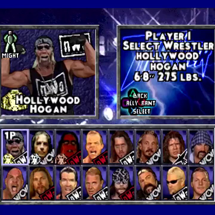 WCW/NWO Thunder, All Wrestler Rants (PS1) 🎮