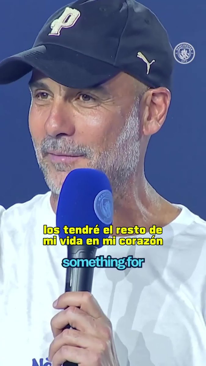 "LOS TENDRÉ EL RESTO DE MI VIDA EN MI CORAZÓN." Las palabras llenas de amor y agradecimiento de Pep Guardiola en su despedida del Manchester City, en la celebración de todos los Ciudadanos del Legado de Pep. 📹 Manchester City