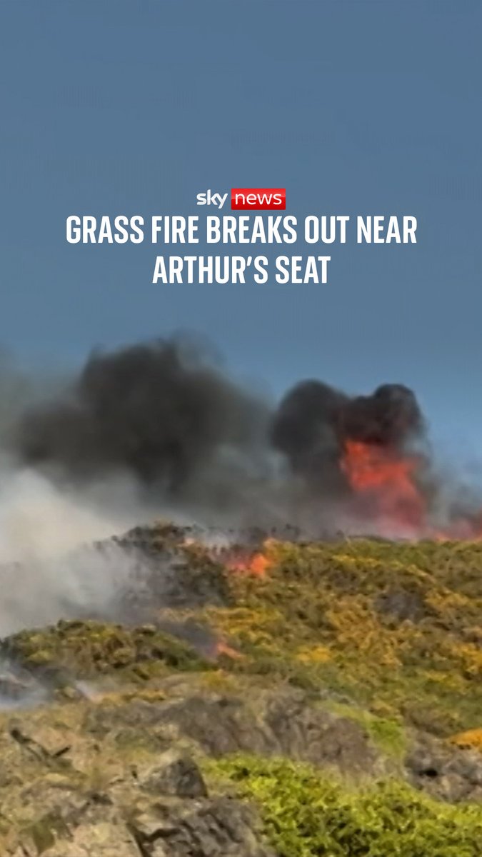 Firefighters were called to extinguish a grass fire that broke out in Holyrood Park, near Arthur's Seat, Edinburgh. It comes during record breaking temperatures were recorded in the UK for a Bank Holiday weekend. 🔗