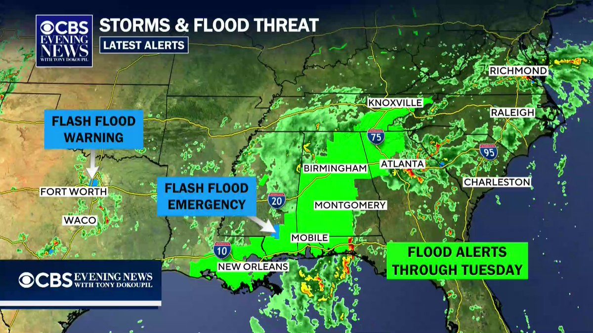 The cool and rainy weather in the Northeast is clearing out, but the storm threat in the South is intensifying. Meteorologist Rob Marciano is tracking the forecast.