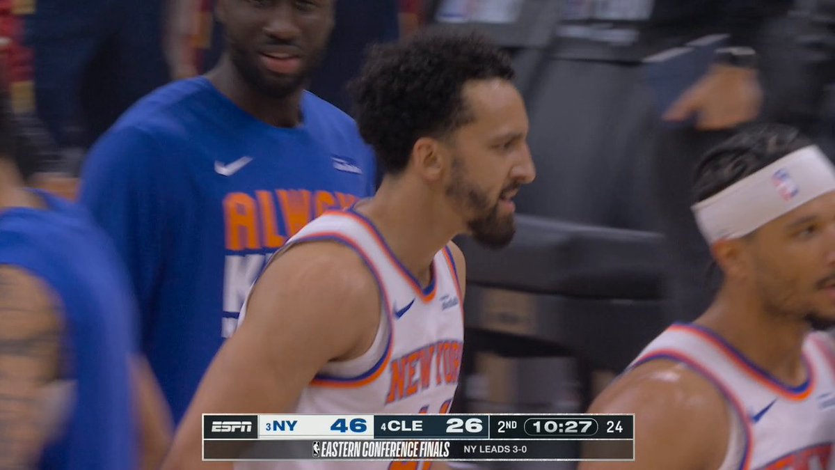 LANDRY SHAMET PUTS THE KNICKS UP 20 IN GAME 4 😳 Listen to the Knicks fans in Cleveland 😯