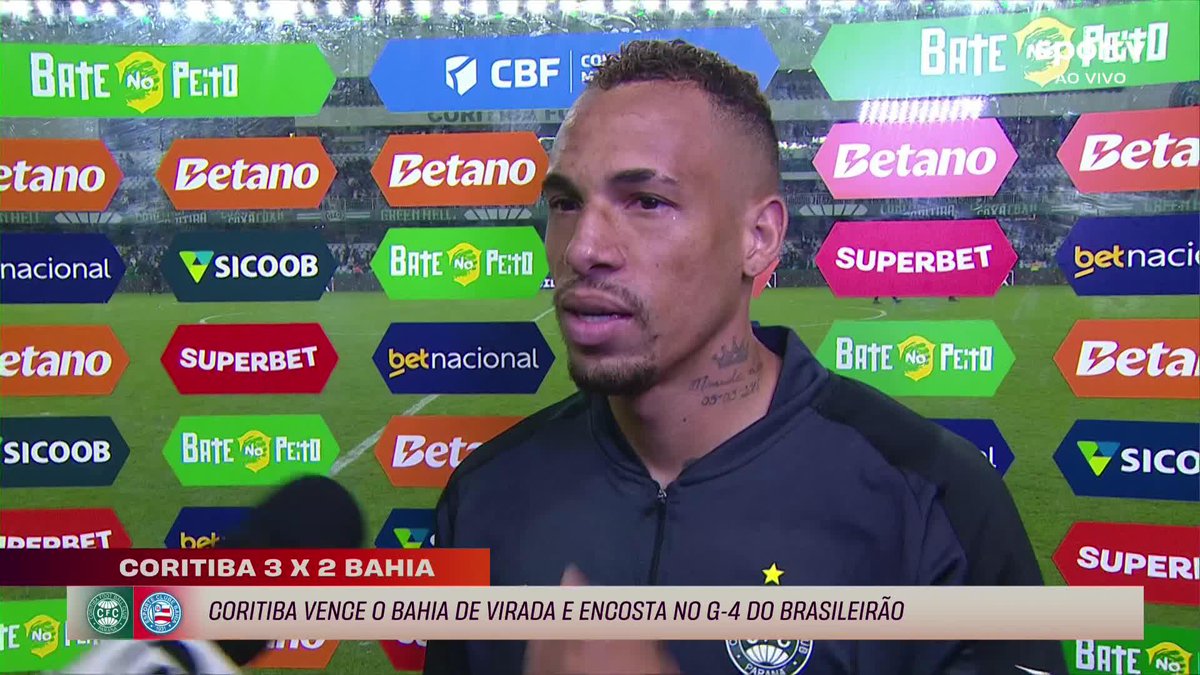 Autor de um gol na vitória do Coritiba, Breno Lopes celebrou a boa fase que atravessa na temporada. #Futebol #Brasileirão #Coritiba