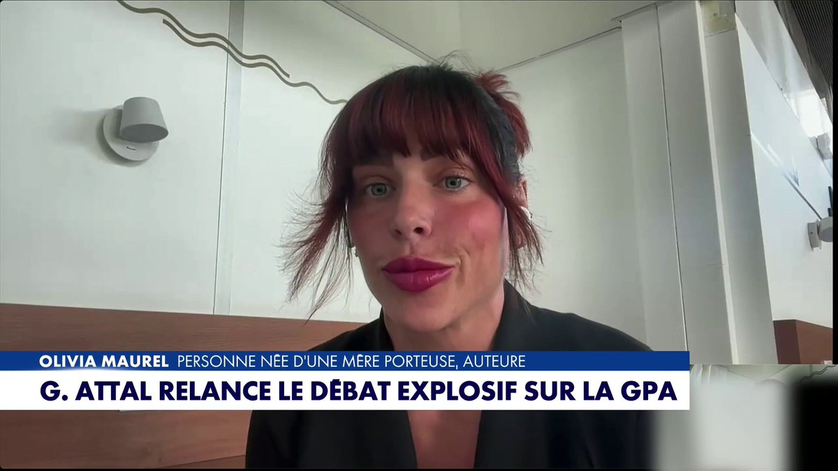 Alors que pour démarrer sa campagne présidentielle, la candidat Gabriel Attal remet sur la table la gestation pour autrui, Olivia Maurel, née d'une mère porteuse et auteure, manifeste contre la GPA dans #100Frontieres Toute l'info est à retrouver sur
