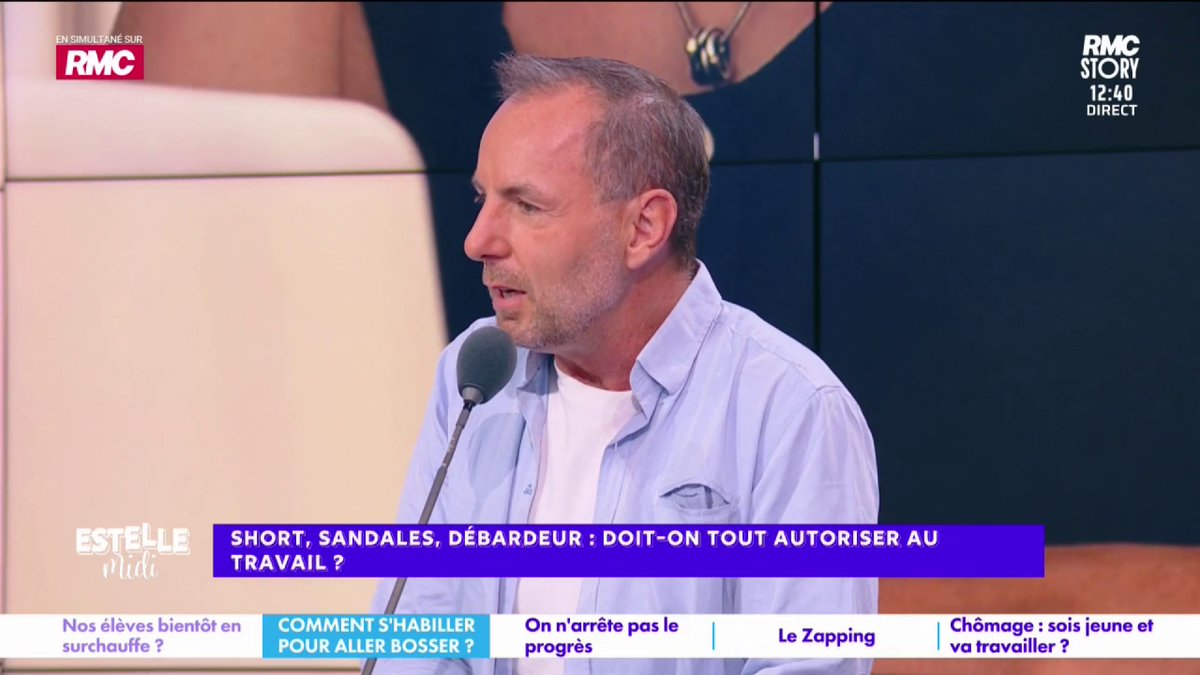 🩳 Short, débardeur : doit-on tout autoriser au travail ? 🎙️ Jean-Philippe Doux : "J'ai déjà renvoyé un stagiaire car il était en short et tong ! Qui dit tenue décontractée dit décontraction... Et être décontracté au travail, ça peut poser problème !"