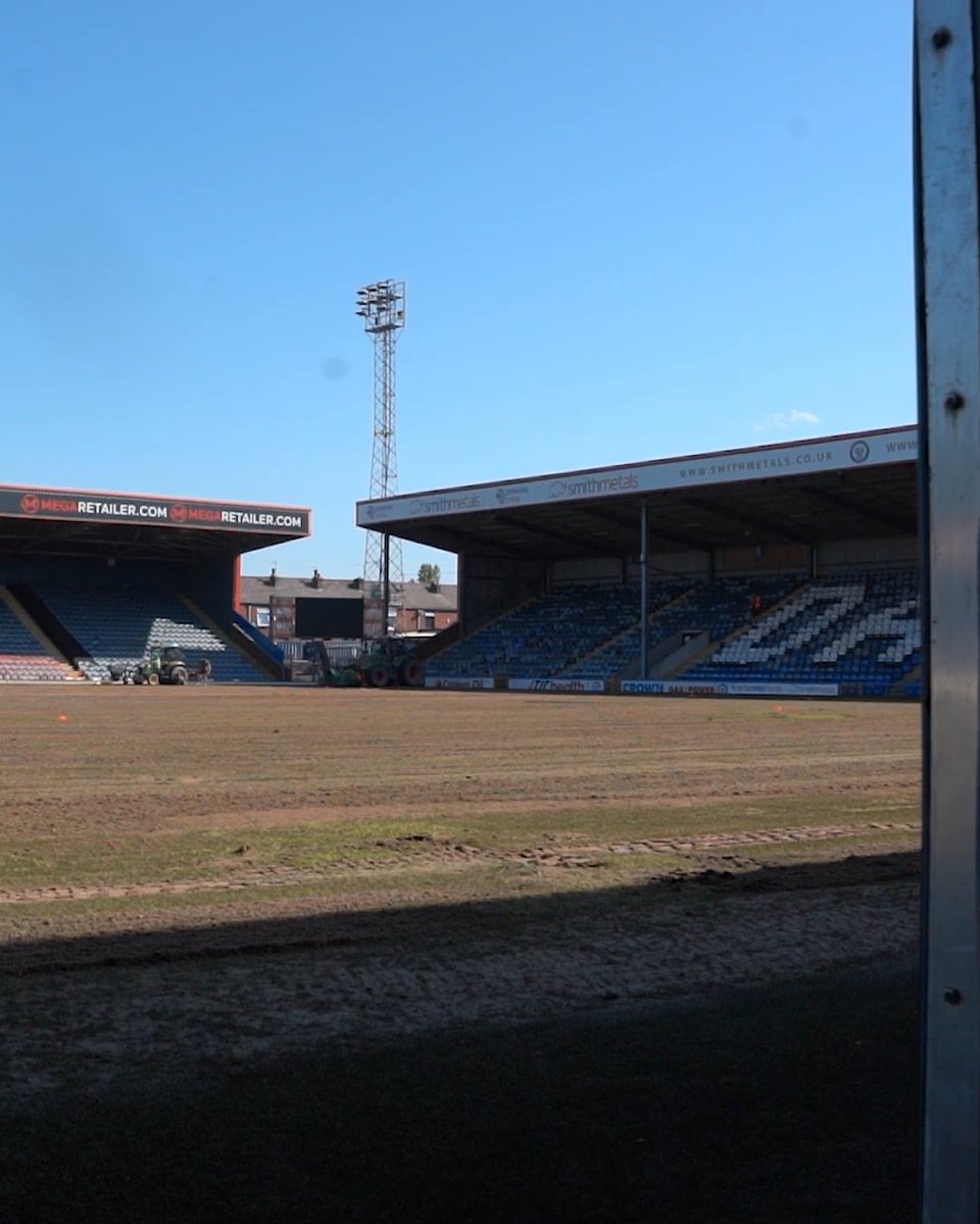 Pitch renovation works are well underway as we get the surface ready for the new campaign 🚜 #rafc