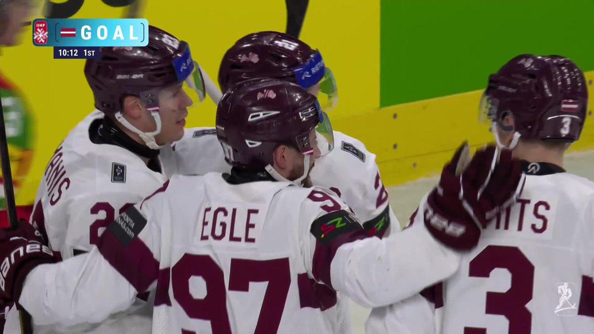 Rudolfs Balcers sets the Latvia single tournament goal record with his 7th at 2026 #MensWorlds 👏 #IIHF