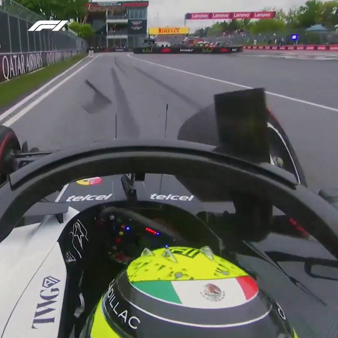 No luck for Checo 😖 The Cadillac driver's race came to an abrupt and dramatic end 😮 #F1 #CanadianGP