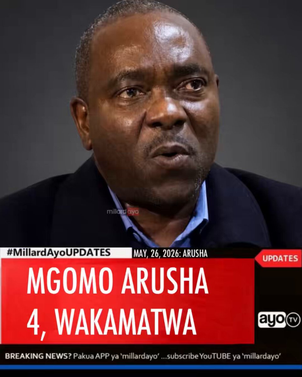 Mkuu wa Wilaya ya Arusha, Joseph Mkude amesema Viongozi wanne wa Madereva wamekamatwa kufuatia mgomo wa usafiri uliobuka Mei 25, 2026 Jijini humo. Akizungumza mbele ya Waandishi wa Habari, Mkude amesema Viongozi hao walikamatwa ili watoe msaada kwanini wamefikia hatua ya kuwaambia wenzao wagome. “Kuna Watu wamevunjiwa mali zao, gari la Mtu limevunjwa Vioo kwa sababu alipakia abiria, Mtu kama huyu hakufanya kosa la mgomo bali ni ameharibu mali ya Mtu” Katika hatua nyingine, Mkude amewataka Madereva kufuata Sheria ikiwa ni pamoja na kutoza nauli zilizopangwa pamoja na kuitaka Mamlaka ya Udhibiti wa Usafiri wa Ardhini (LATRA). #MillardAyoUPDATES