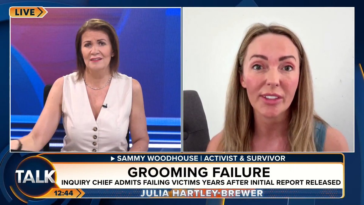 🚨"We're NOT doing enough. You can be sentenced to life for rape, but it never gets applied. Personally, I think we should have the death penalty." Activist Sammy Woodhouse talks about grooming gangs victims being failed by the justice system. Julia Hartley-Brewer | S A M M Y Woodhouse