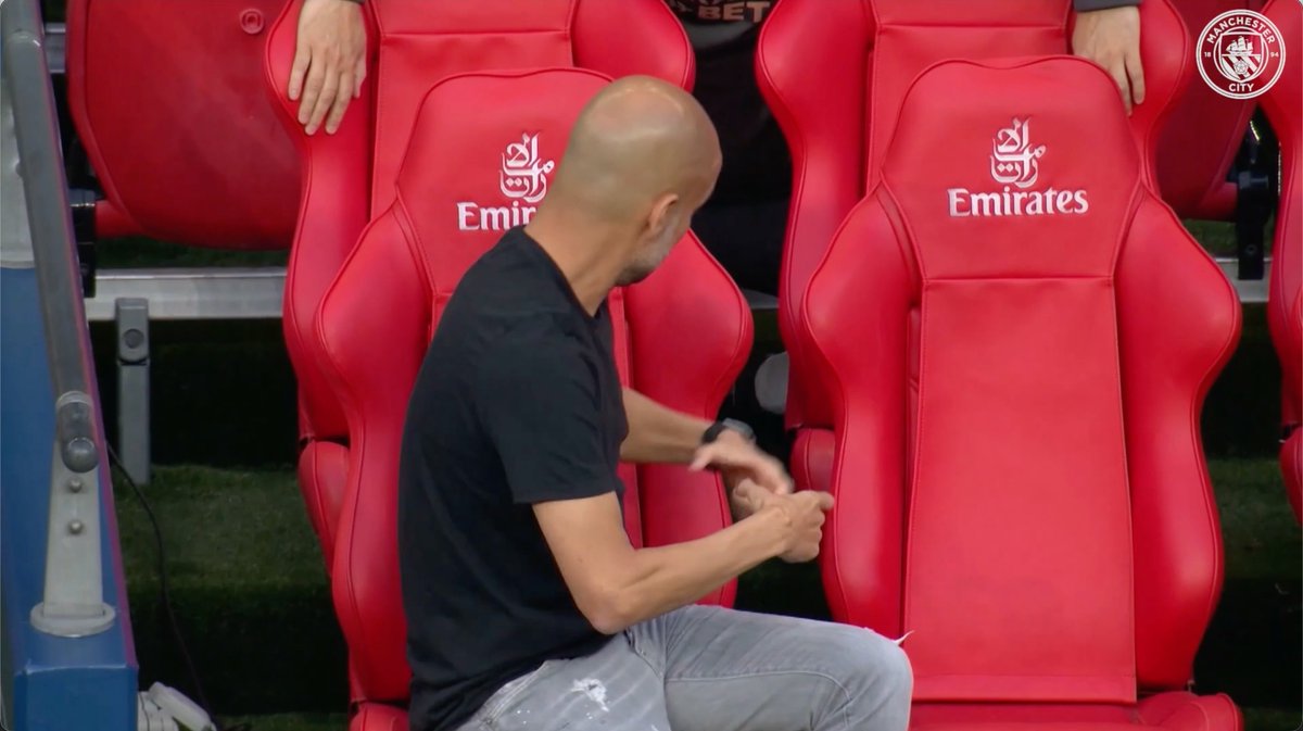 Who was Pep talking to? 😆
