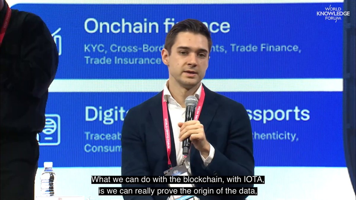 "A port can actually trust where the data comes from." Dominik Schiener on what IOTA enables for cross-border trade, at the World Knowledge Forum