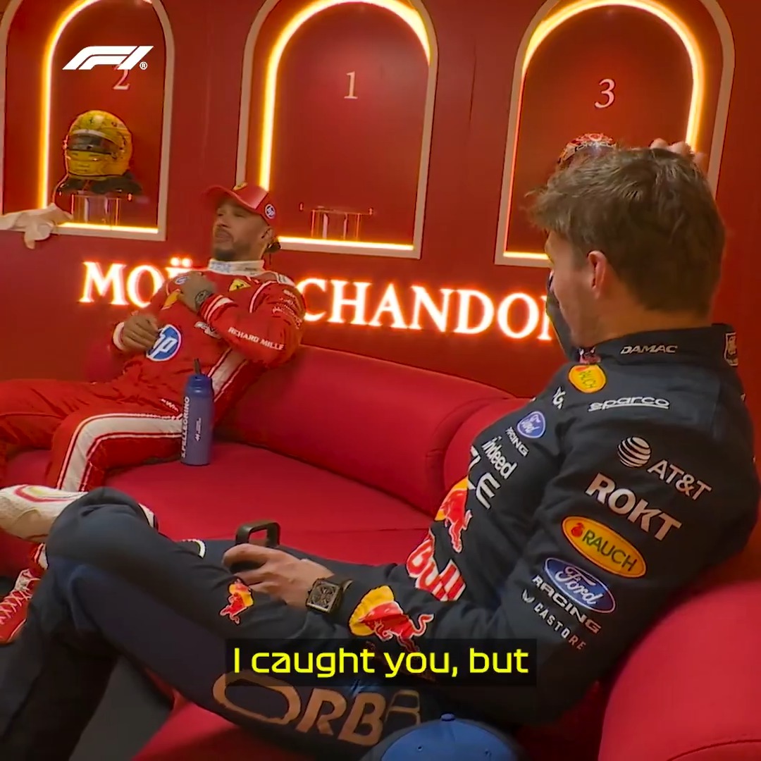 Just two legendary rivals talking through another epic battle 🤝 #F1 #CanadianGP