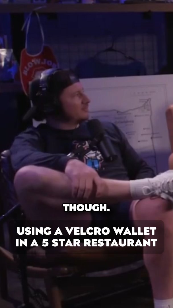 Pulling out a Velcro wallet at a $700 dinner is genuinely one of the most powerful moves a person can make.