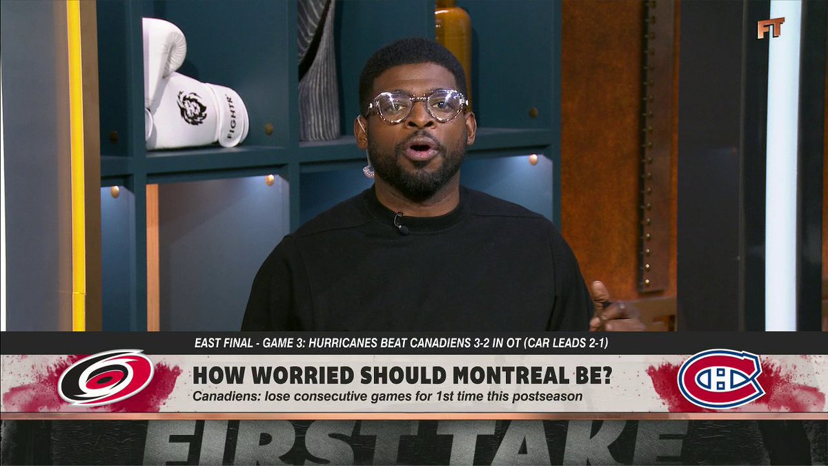 “I just think that they sort of pushed Montreal out of the game. They didn’t allow Montreal to get to their game. … At the end of the day, Montreal failed to score timely goals down the stretch.” —P.K. Subban on the Hurricanes outshooting Montreal in their Game 3 OT win 🏒