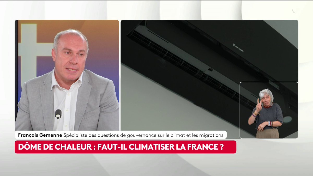 🔴 🗣️ "On ne peut pas simplement réduire nos émissions, il faut aussi nous adapter aux impacts du changement climatique. La climatisation fait partie des solutions", estime François Gemenne, spécialiste des questions de gouvernance sur le climat. #CestTouteLaQuestion #Canal16
