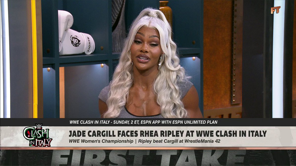 "I lost sight of the mission. So, she took advantage. She saw an opening, she struck. ... This time that mistake will not be made." Jade Cargill recaps her previous loss to RheaRipley_WWE and lays out what she has to do to win 👀 Stream WWE Clash In Italy on May 31 on the ESPN App with an ESPN Unlimited plan