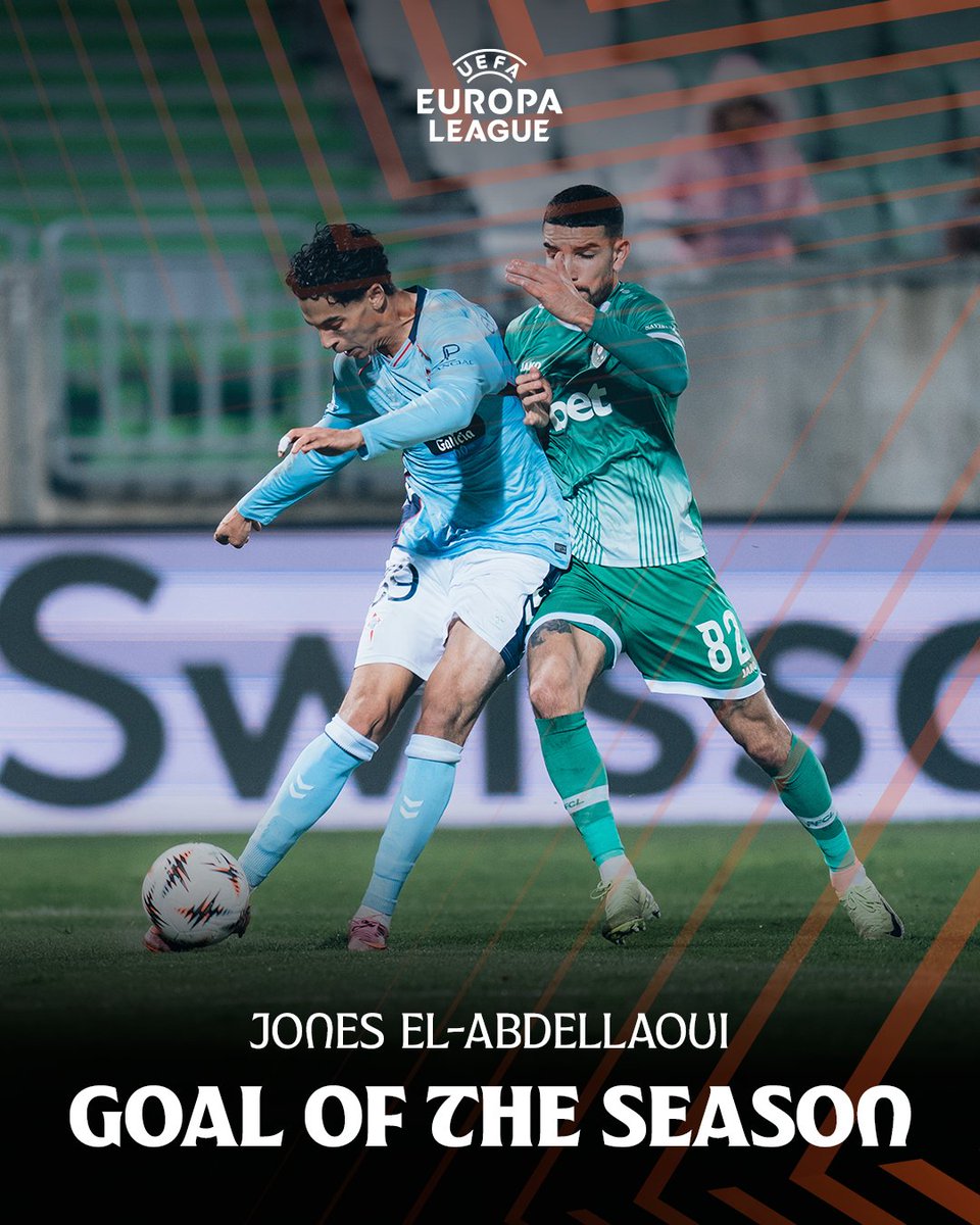 GOL DEL AÑO 🏹🔥 UEFA Europa League Este GO-LA-ZO de Jones en Razgrad, elegido por el comité de observadores técnicos de la UEFA como el mejor de la temporada.