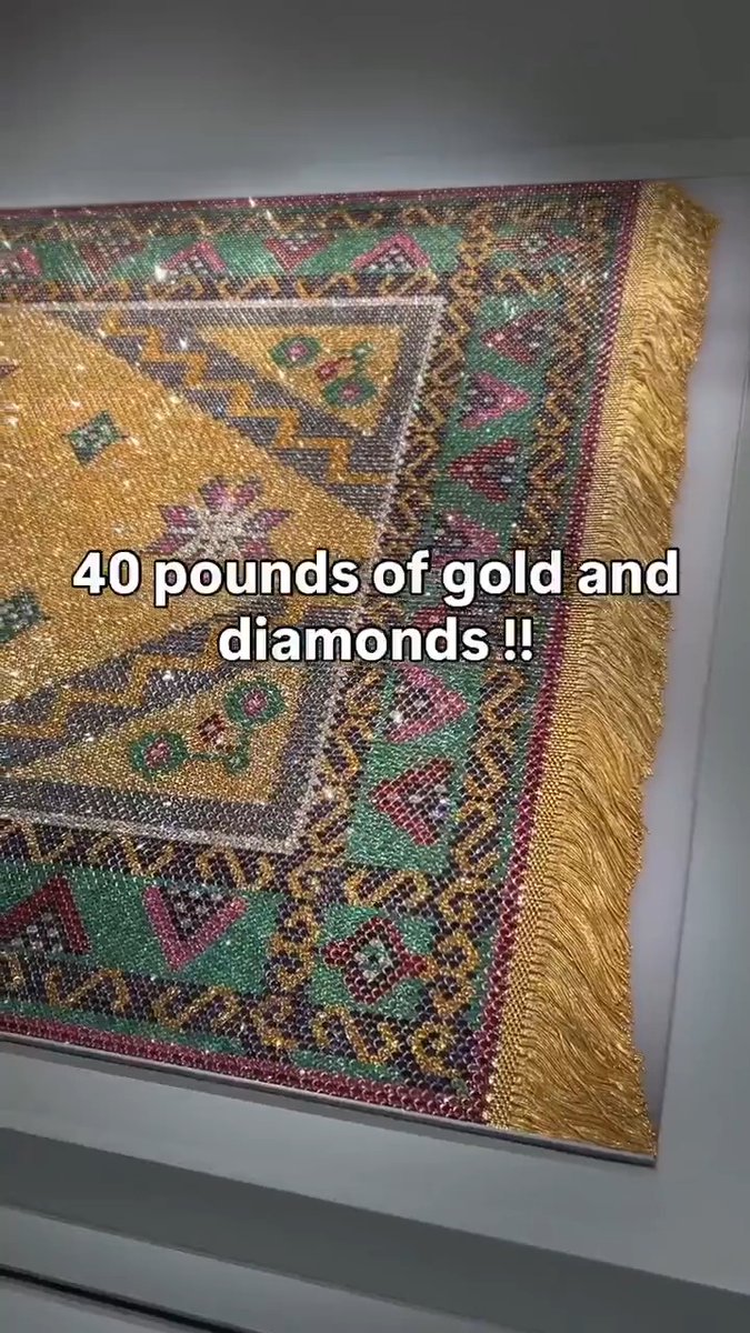 Wow! This 40 pound 18K gold tapestry woven with 26,000+ rubies, emeralds, sapphires &amp; diamonds. Over 16,000 hours by 5 Cristofol Paris artisans in the late 1980s.