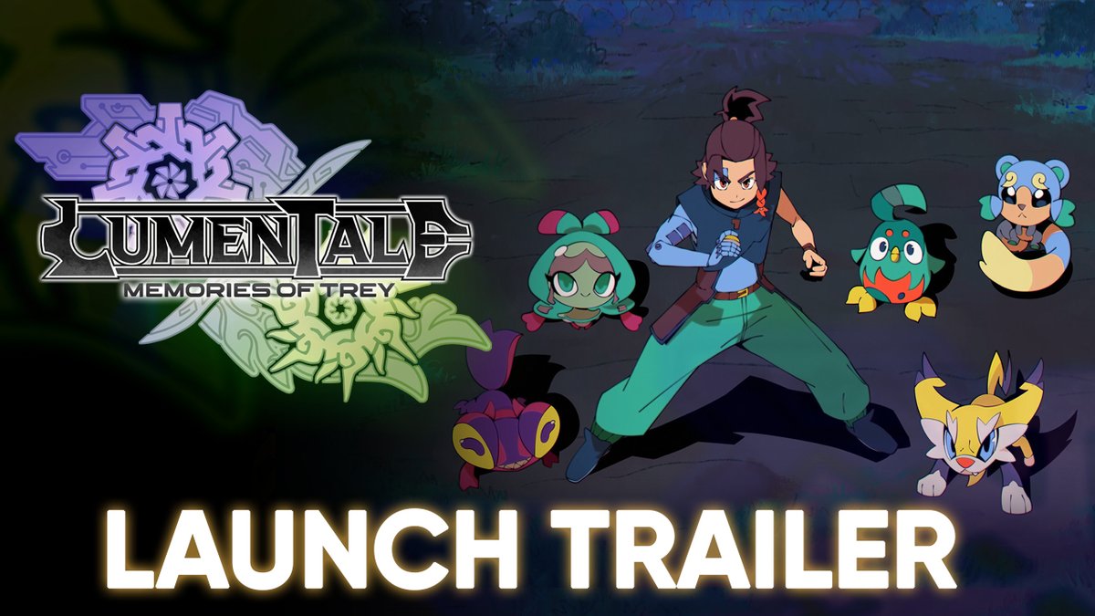 ✨ LumenTale: Memories of Trey is available NOW on Nintendo Switch and Steam! ✨ Embark on a new adventure in the world of Talea and join Trey on his journey to recover his lost memories 🌌 Choose where your journey begins between the technological Logos and the mystical Mythos, capture powerful Animon with your Holoken, and face strategic turn-based battles against powerful Lumen ⚔️ 🎮 Your adventure starts today!